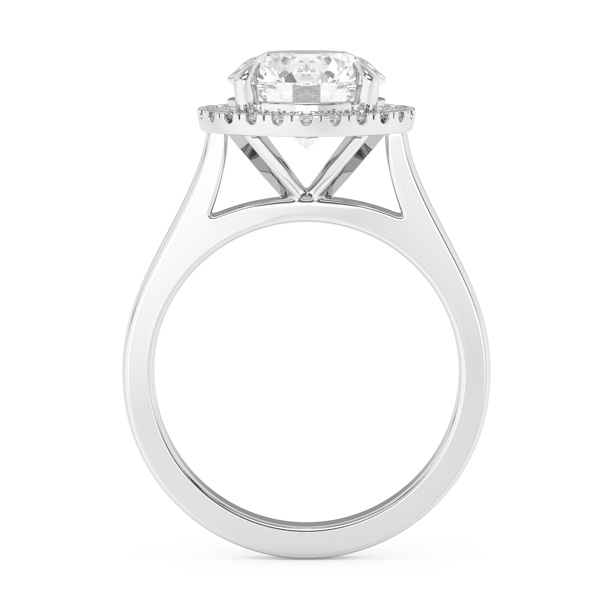 Emerald Solitaire Lab Grown Diamond Engagement Ring
