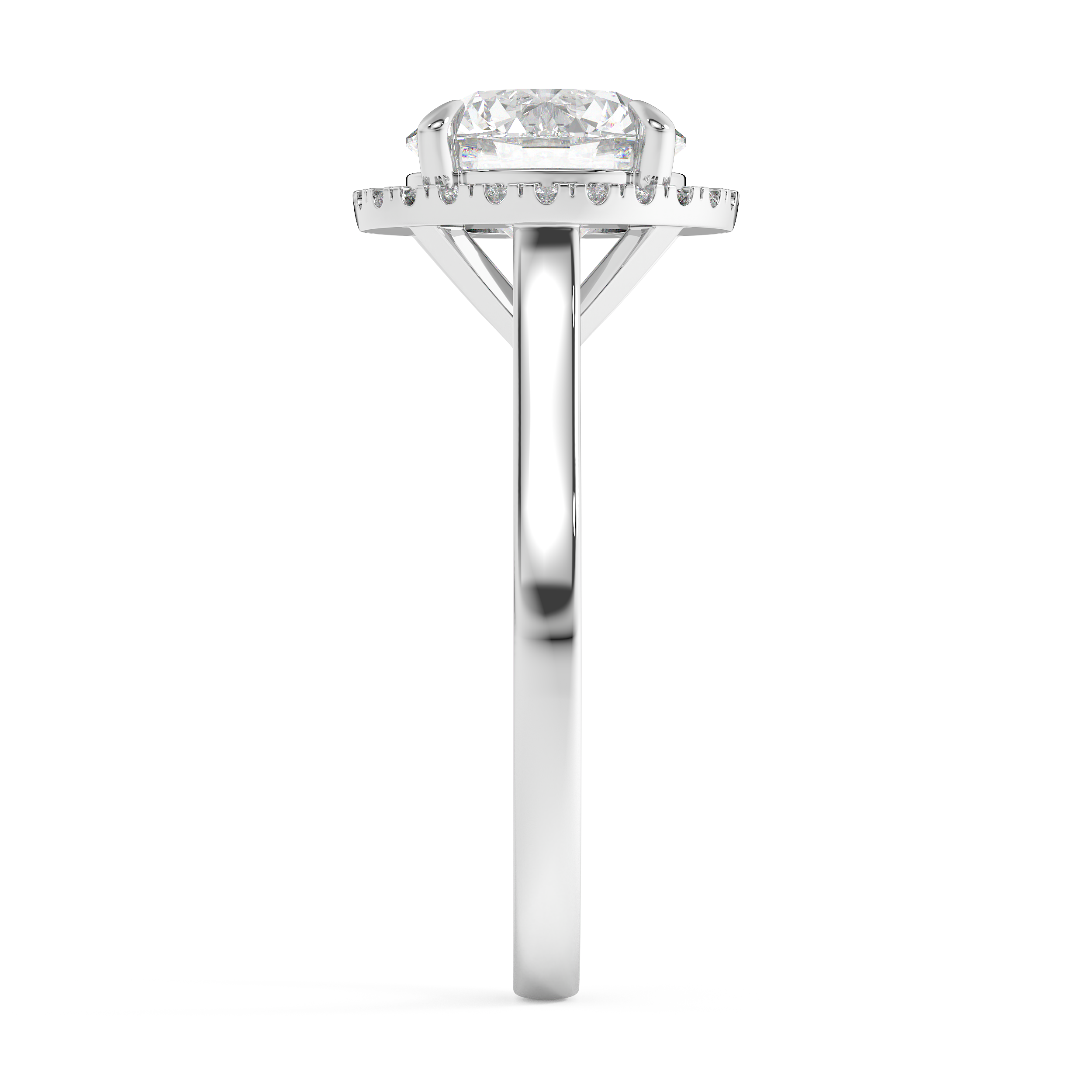 Emerald Solitaire Lab Grown Diamond Engagement Ring