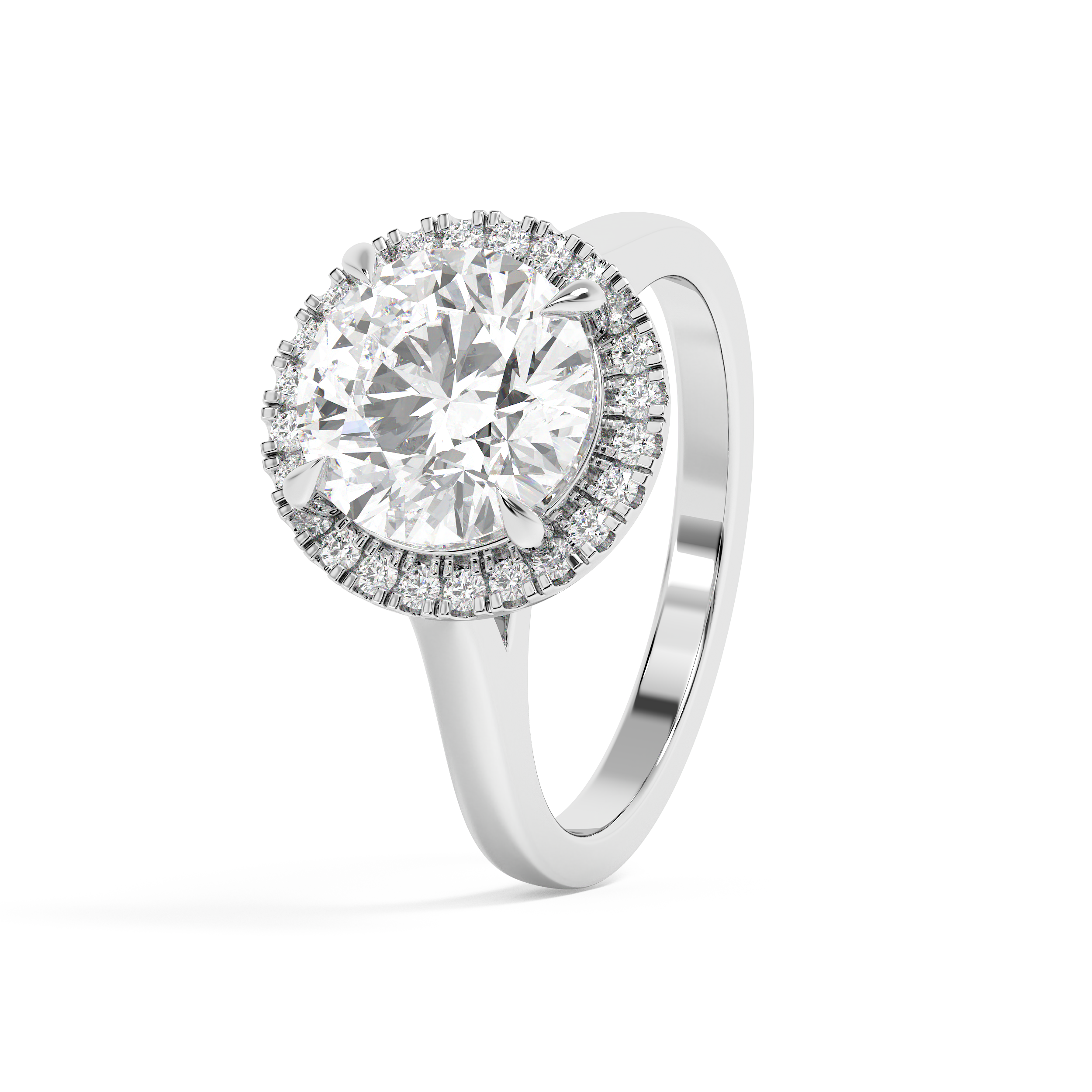 Emerald Solitaire Lab Grown Diamond Engagement Ring
