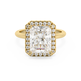 Emerald Solitaire Lab Grown Diamond Engagement Ring