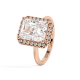 Emerald Solitaire Lab Grown Diamond Engagement Ring