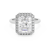 Emerald Solitaire Lab Grown Diamond Engagement Ring