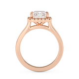 Emerald Solitaire Lab Grown Diamond Engagement Ring