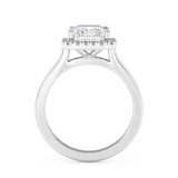 Emerald Solitaire Lab Grown Diamond Engagement Ring