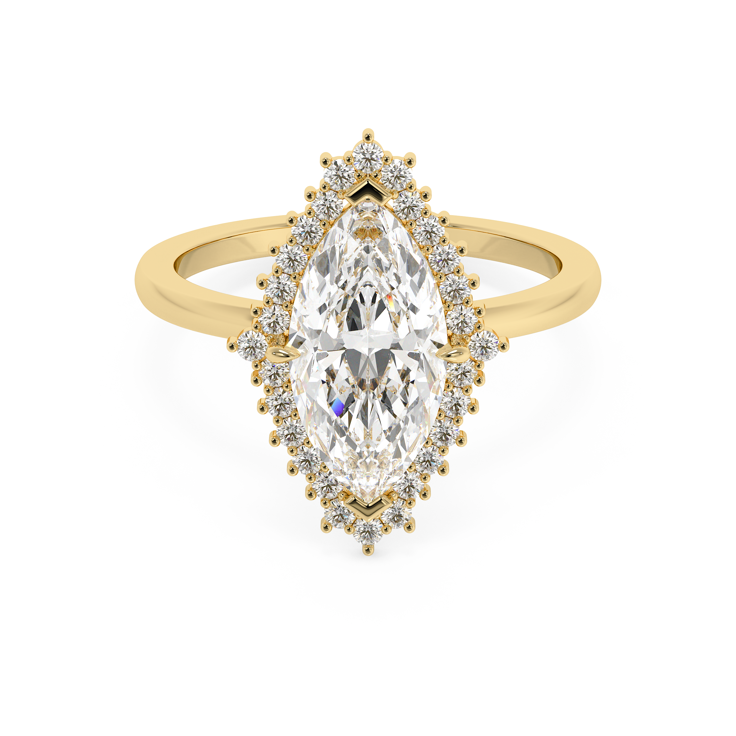 Emerald Solitaire Lab Grown Diamond Engagement Ring