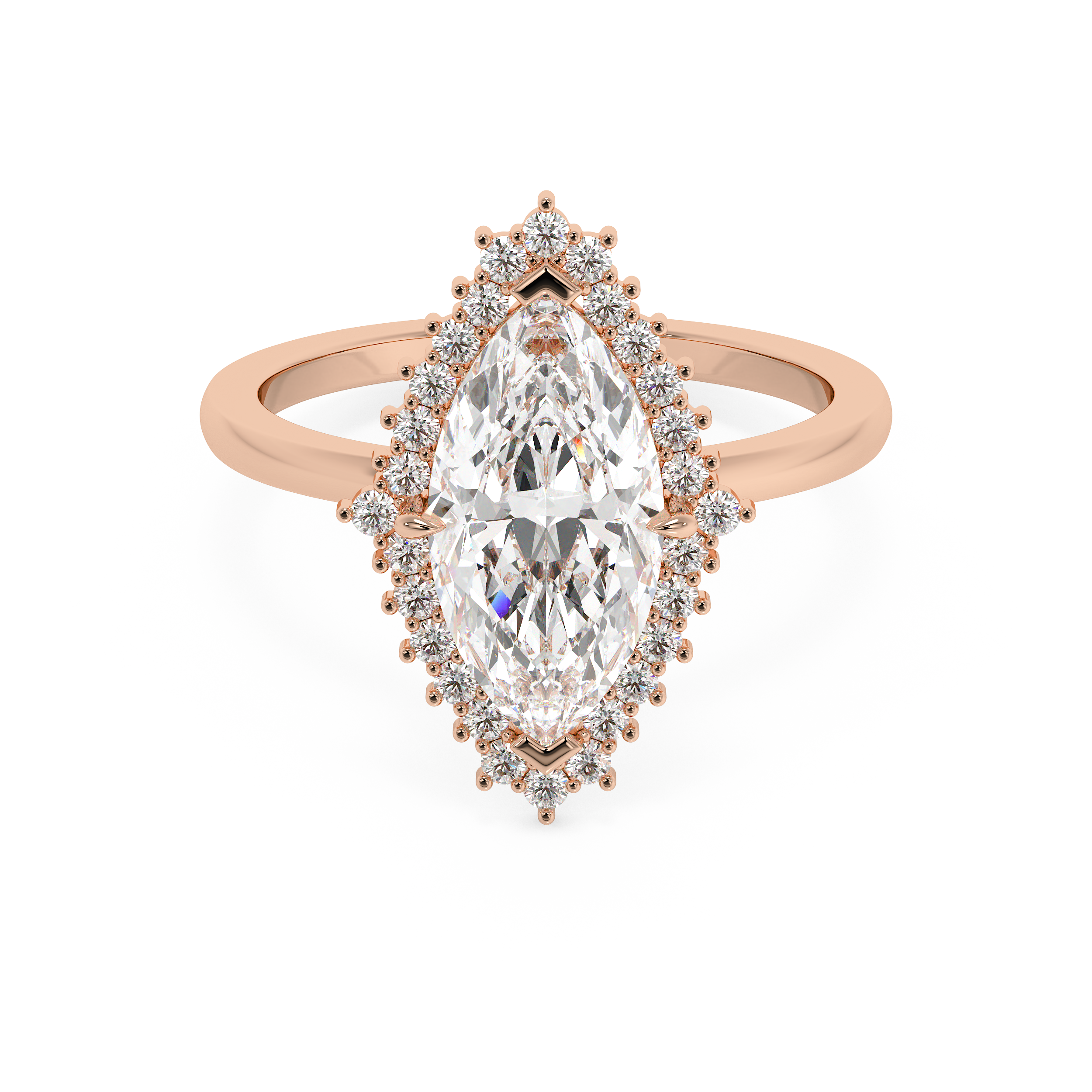Emerald Solitaire Lab Grown Diamond Engagement Ring