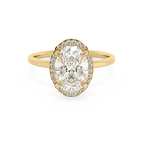Emerald Solitaire Lab Grown Diamond Engagement Ring
