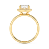 Emerald Solitaire Lab Grown Diamond Engagement Ring