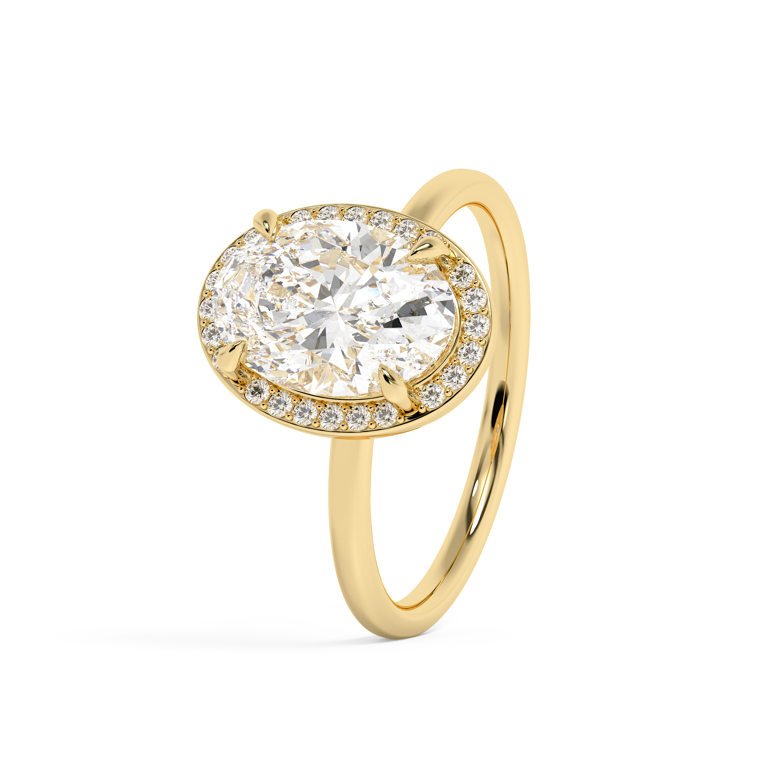 Emerald Solitaire Lab Grown Diamond Engagement Ring