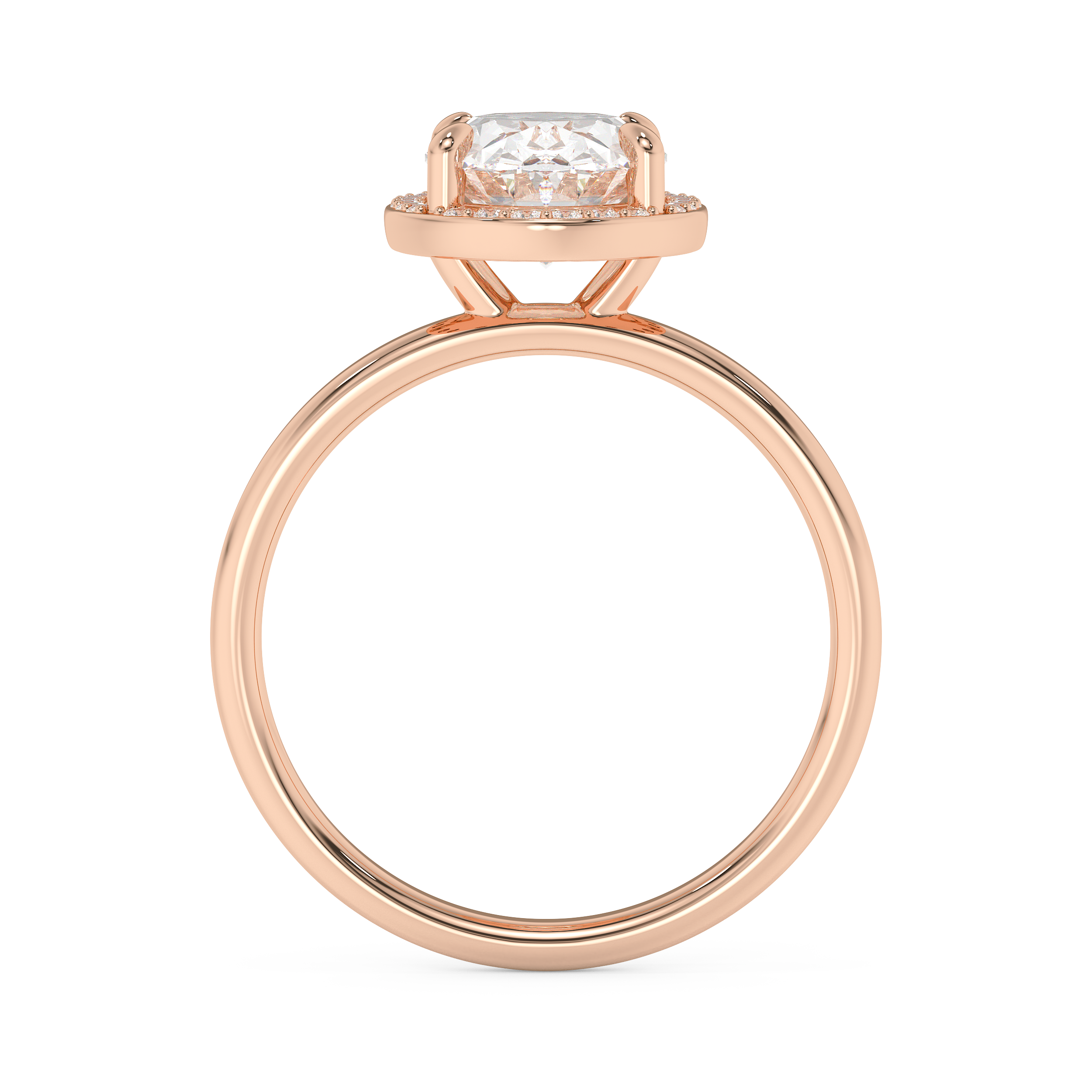 Emerald Solitaire Lab Grown Diamond Engagement Ring