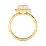 Emerald Solitaire Lab Grown Diamond Engagement Ring