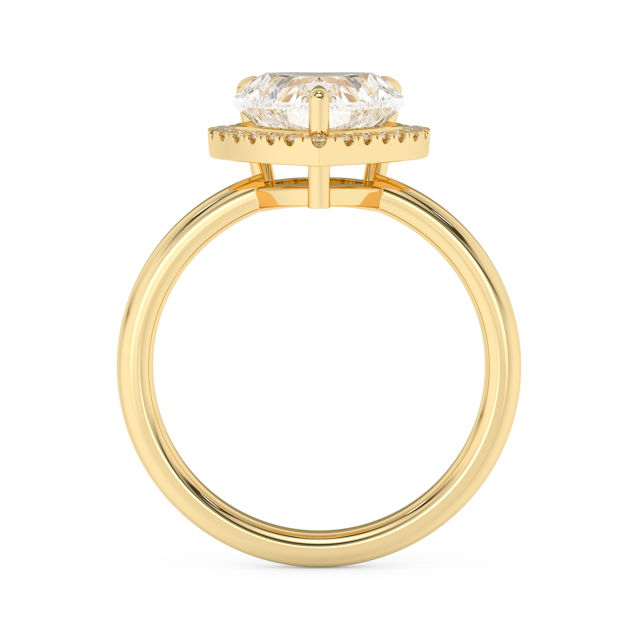 Emerald Solitaire Lab Grown Diamond Engagement Ring