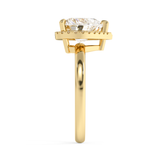 Emerald Solitaire Lab Grown Diamond Engagement Ring