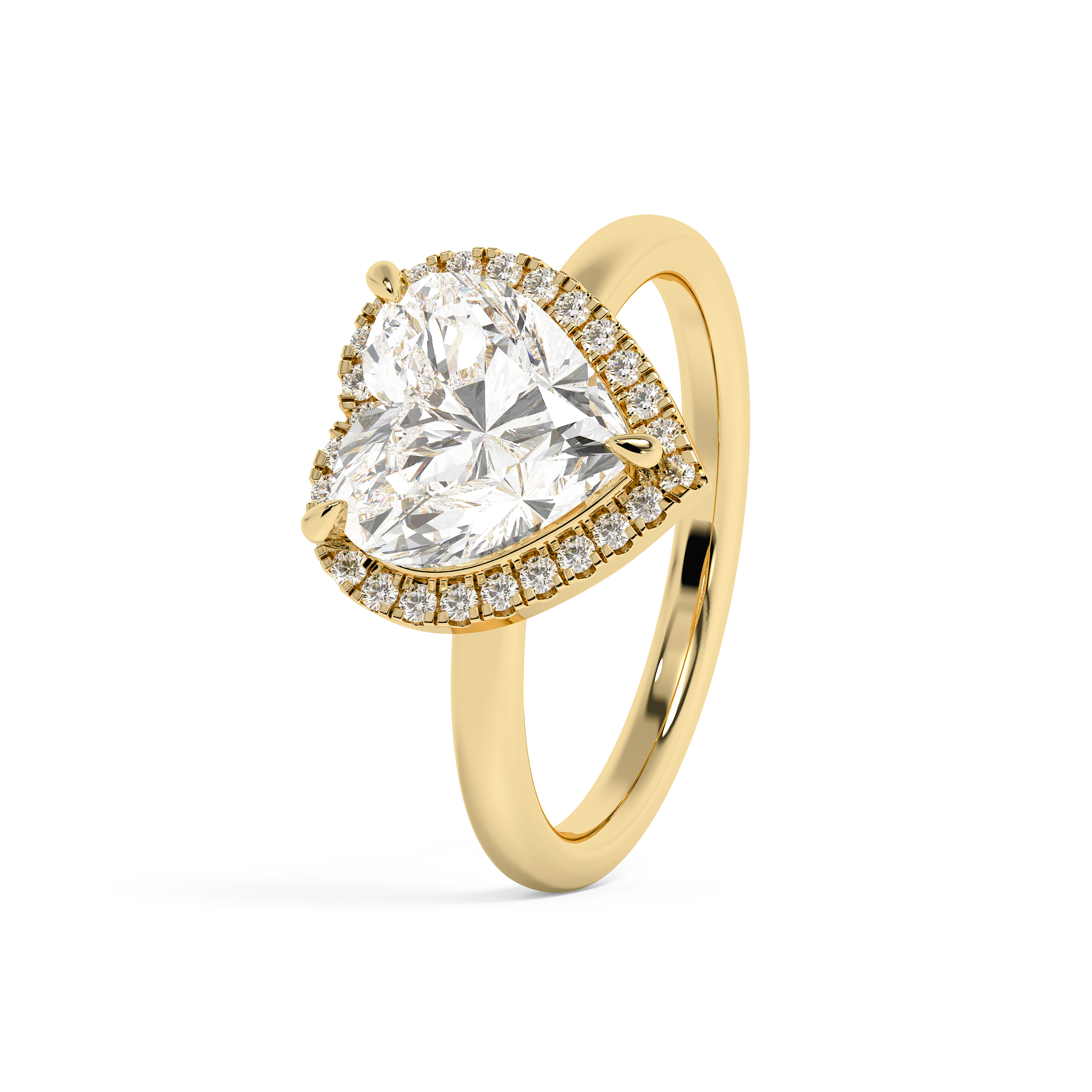 Emerald Solitaire Lab Grown Diamond Engagement Ring
