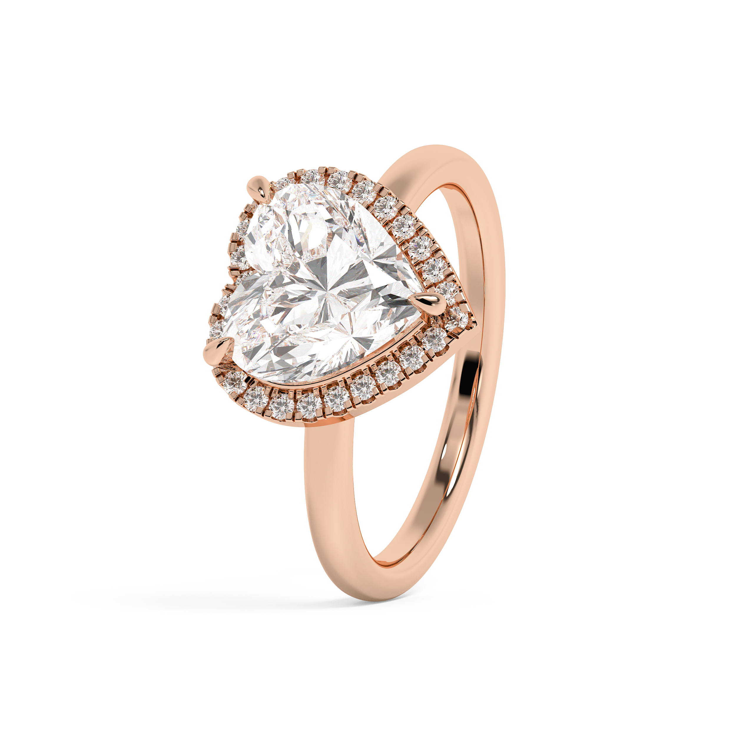 Emerald Solitaire Lab Grown Diamond Engagement Ring