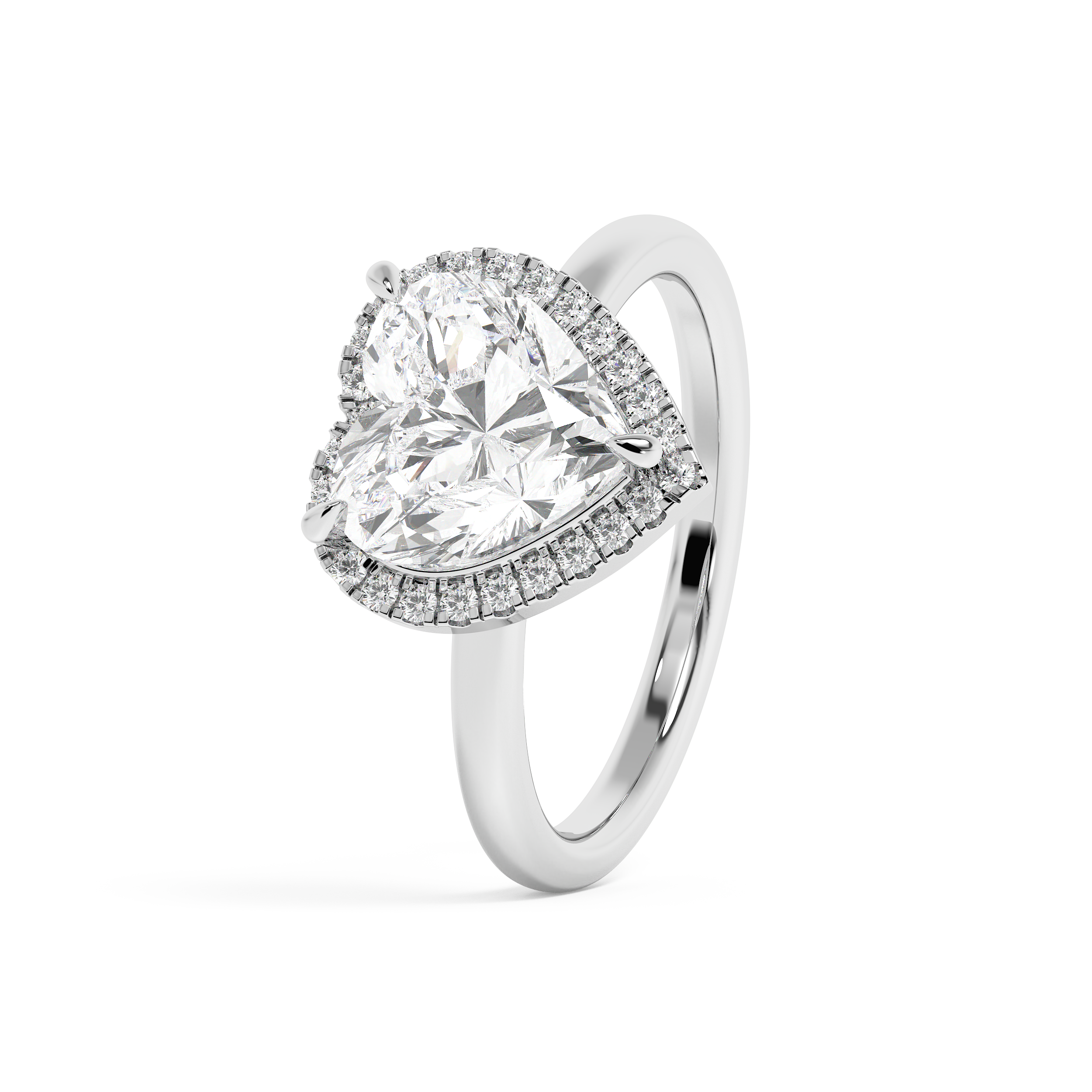 Emerald Solitaire Lab Grown Diamond Engagement Ring
