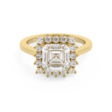 Emerald Solitaire Lab Grown Diamond Engagement Ring