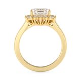 Emerald Solitaire Lab Grown Diamond Engagement Ring