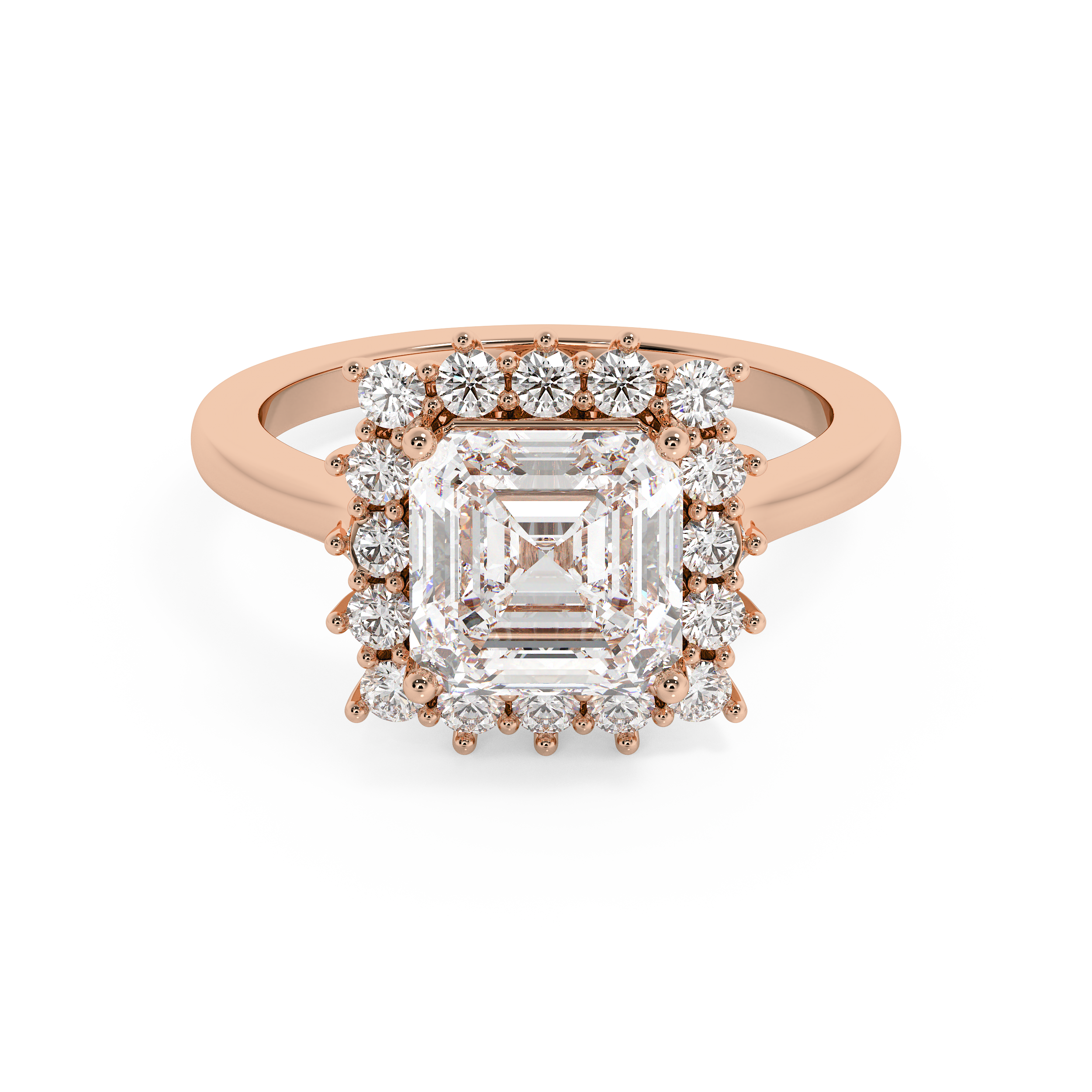 Emerald Solitaire Lab Grown Diamond Engagement Ring