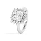 Emerald Solitaire Lab Grown Diamond Engagement Ring
