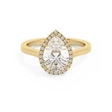 Emerald Solitaire Lab Grown Diamond Engagement Ring