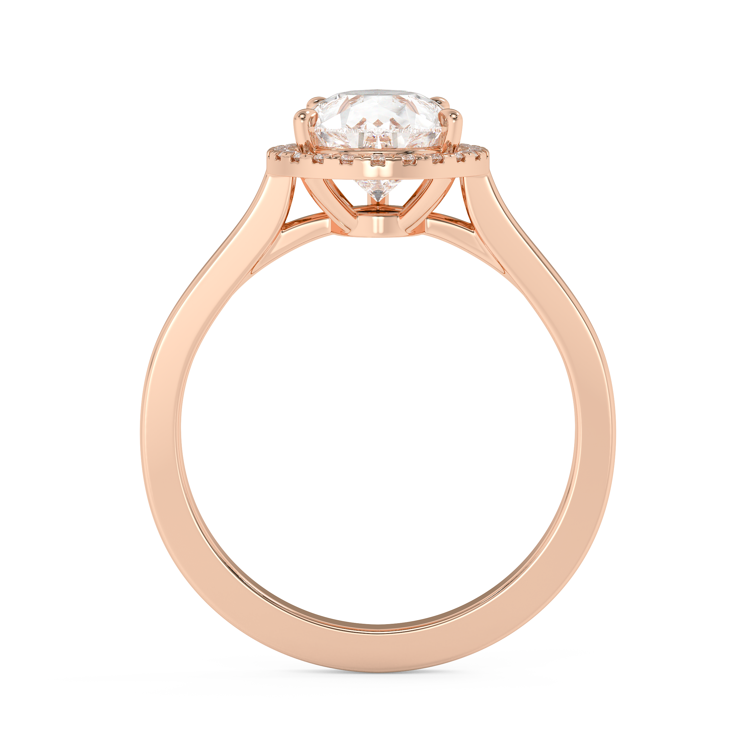 Emerald Solitaire Lab Grown Diamond Engagement Ring