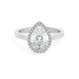 Emerald Solitaire Lab Grown Diamond Engagement Ring