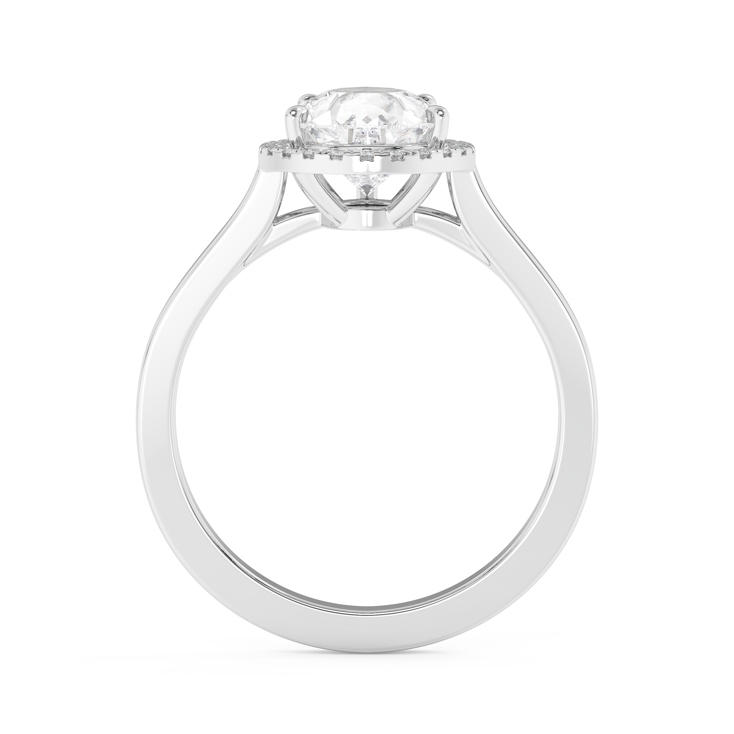 Emerald Solitaire Lab Grown Diamond Engagement Ring