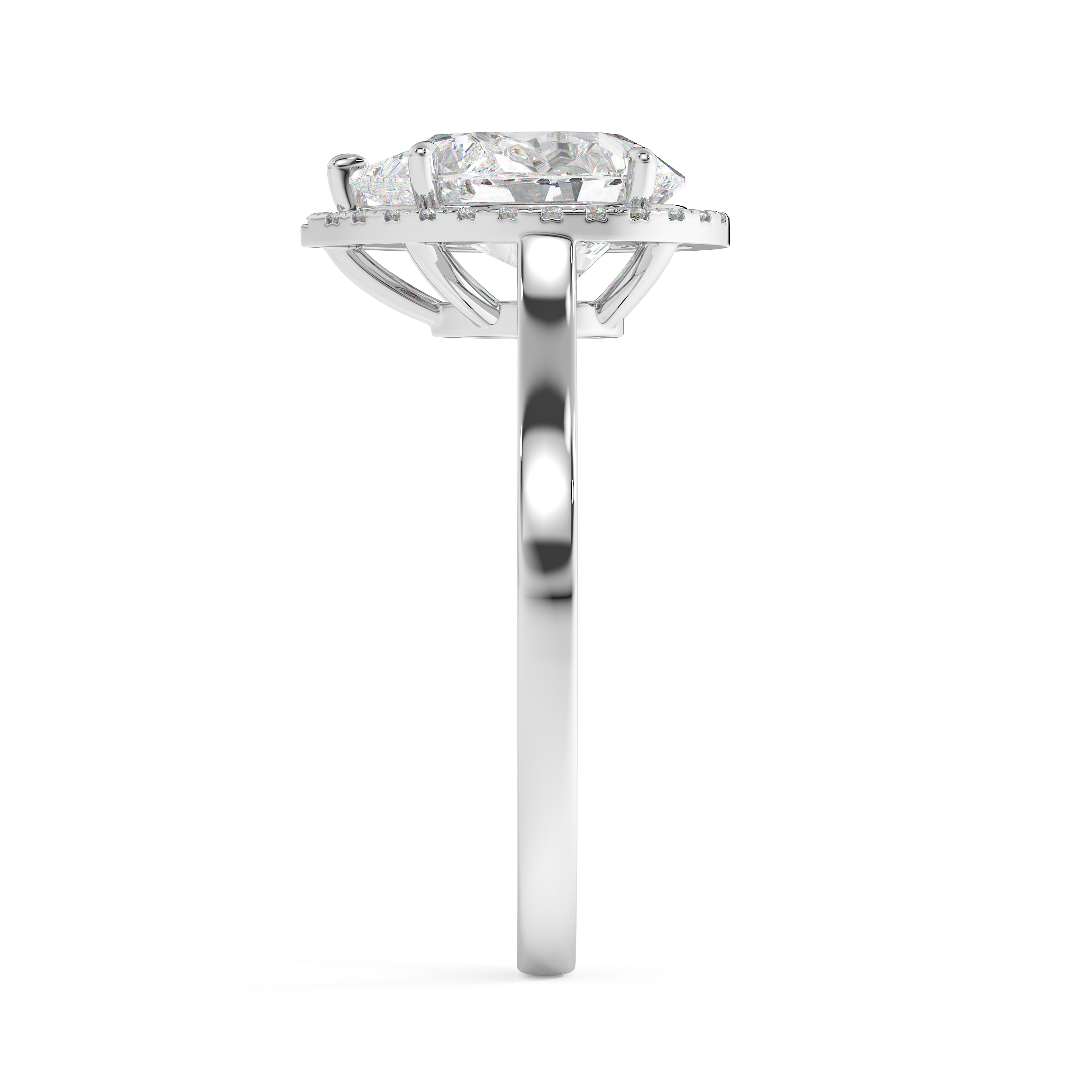 Emerald Solitaire Lab Grown Diamond Engagement Ring