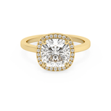 Emerald Solitaire Lab Grown Diamond Engagement Ring