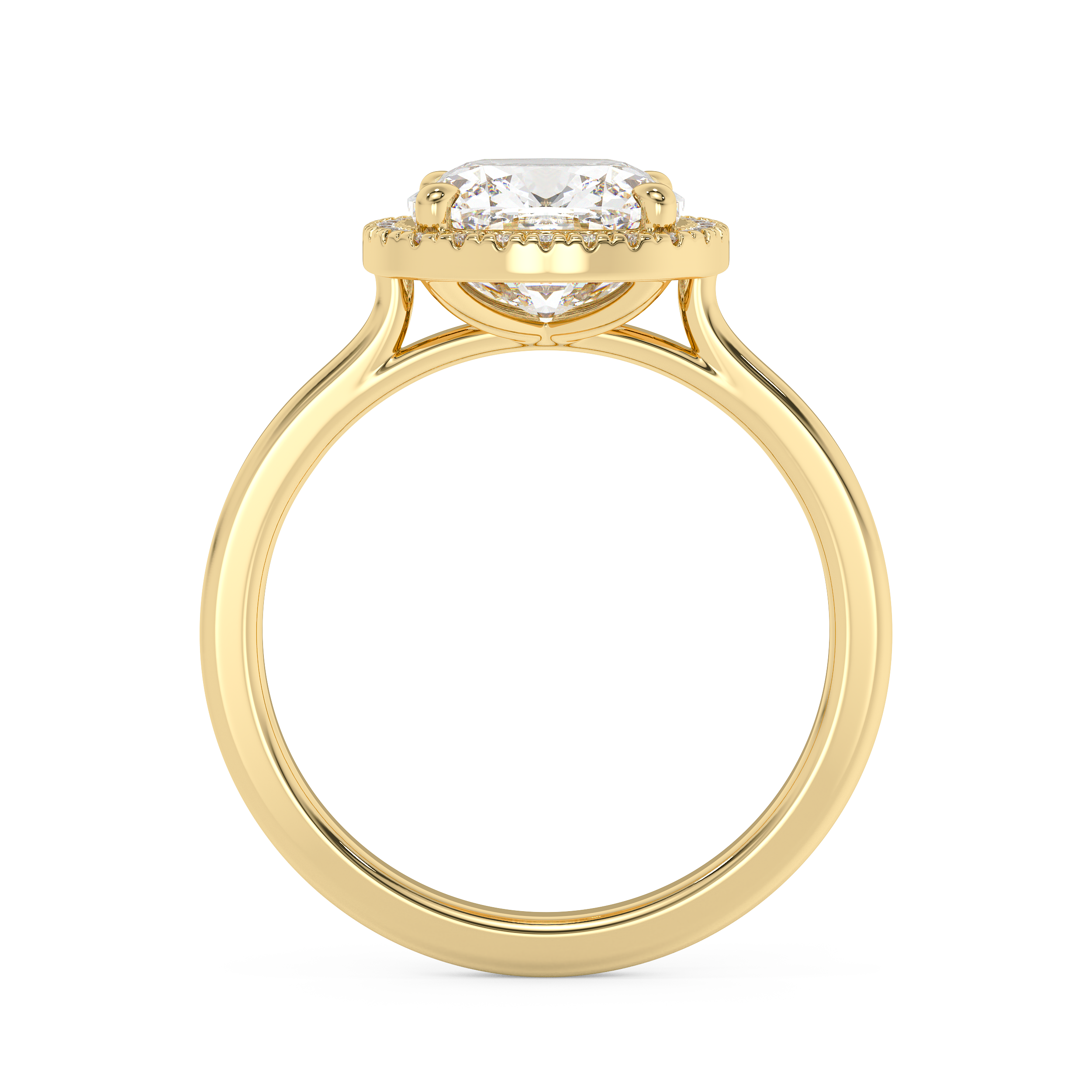 Emerald Solitaire Lab Grown Diamond Engagement Ring