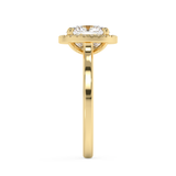 Emerald Solitaire Lab Grown Diamond Engagement Ring