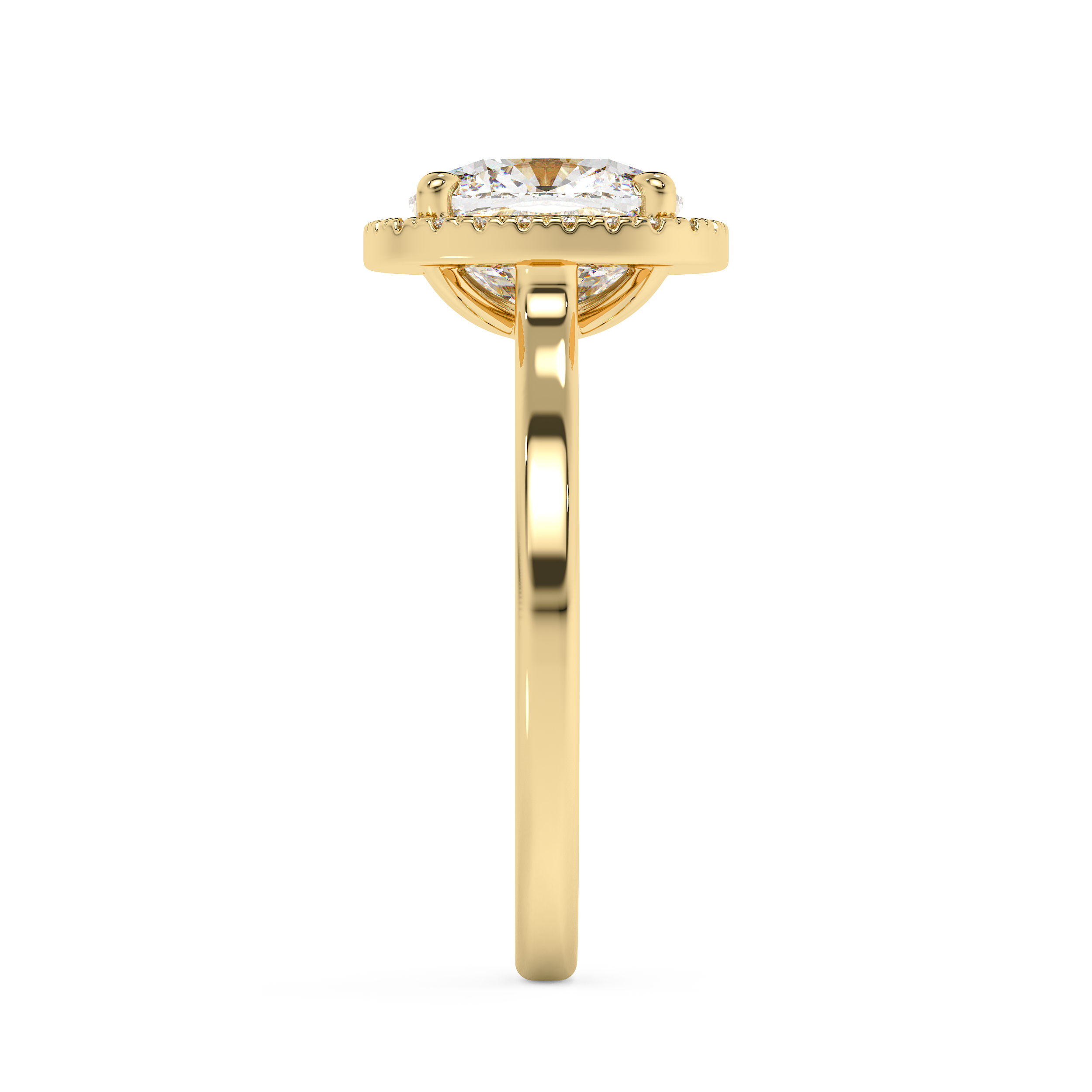 Emerald Solitaire Lab Grown Diamond Engagement Ring