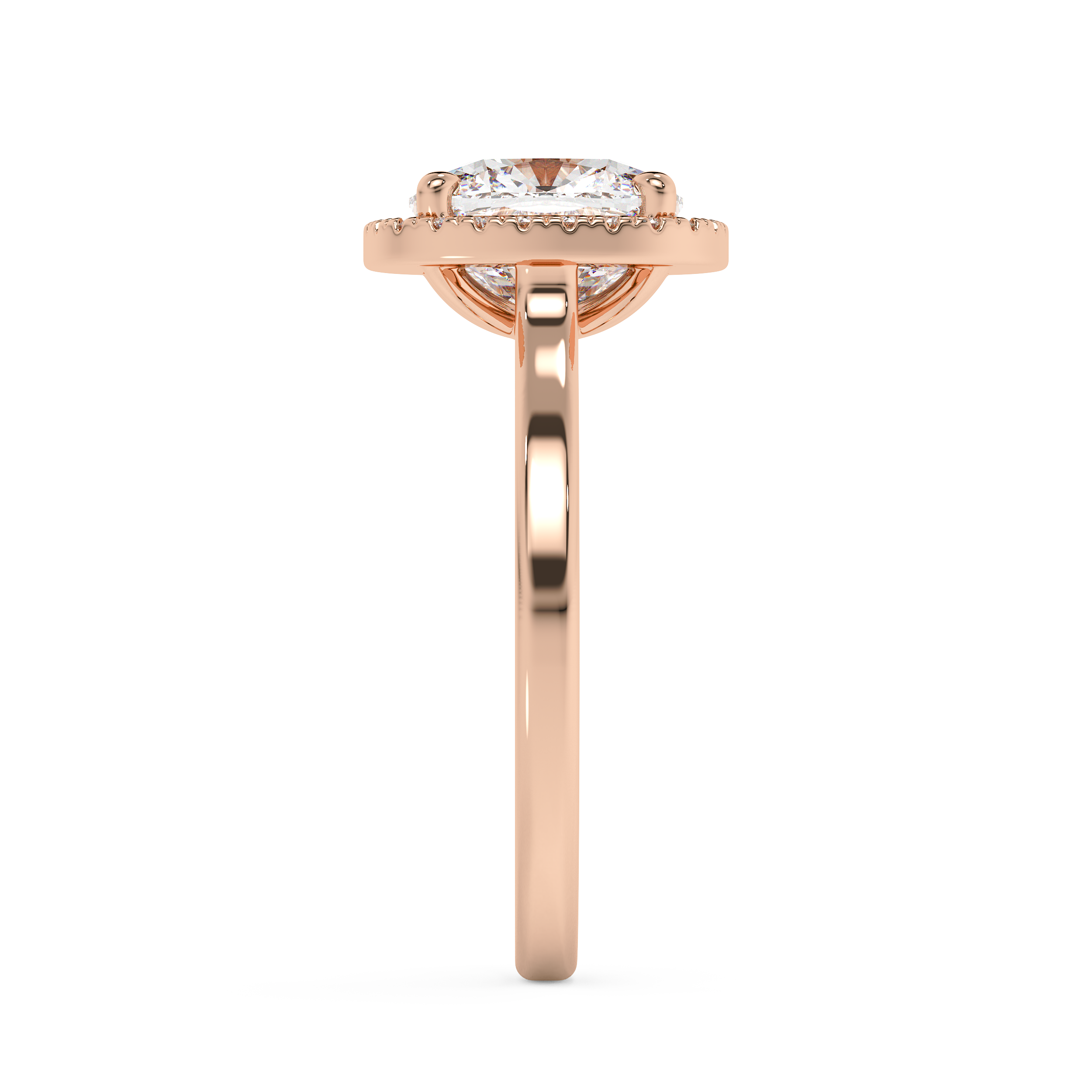 Emerald Solitaire Lab Grown Diamond Engagement Ring