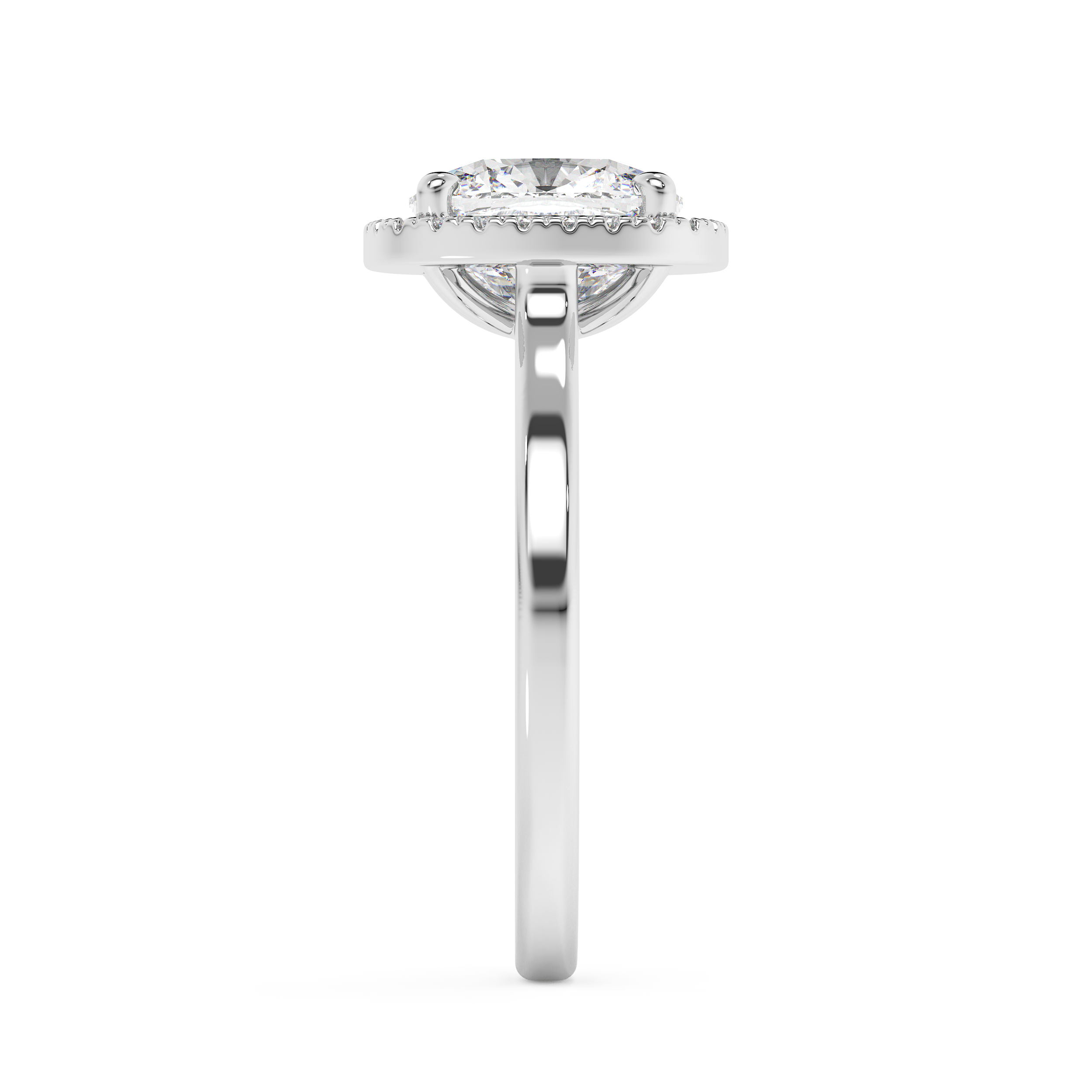 Emerald Solitaire Lab Grown Diamond Engagement Ring