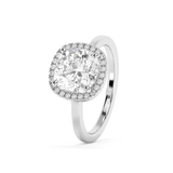 Emerald Solitaire Lab Grown Diamond Engagement Ring