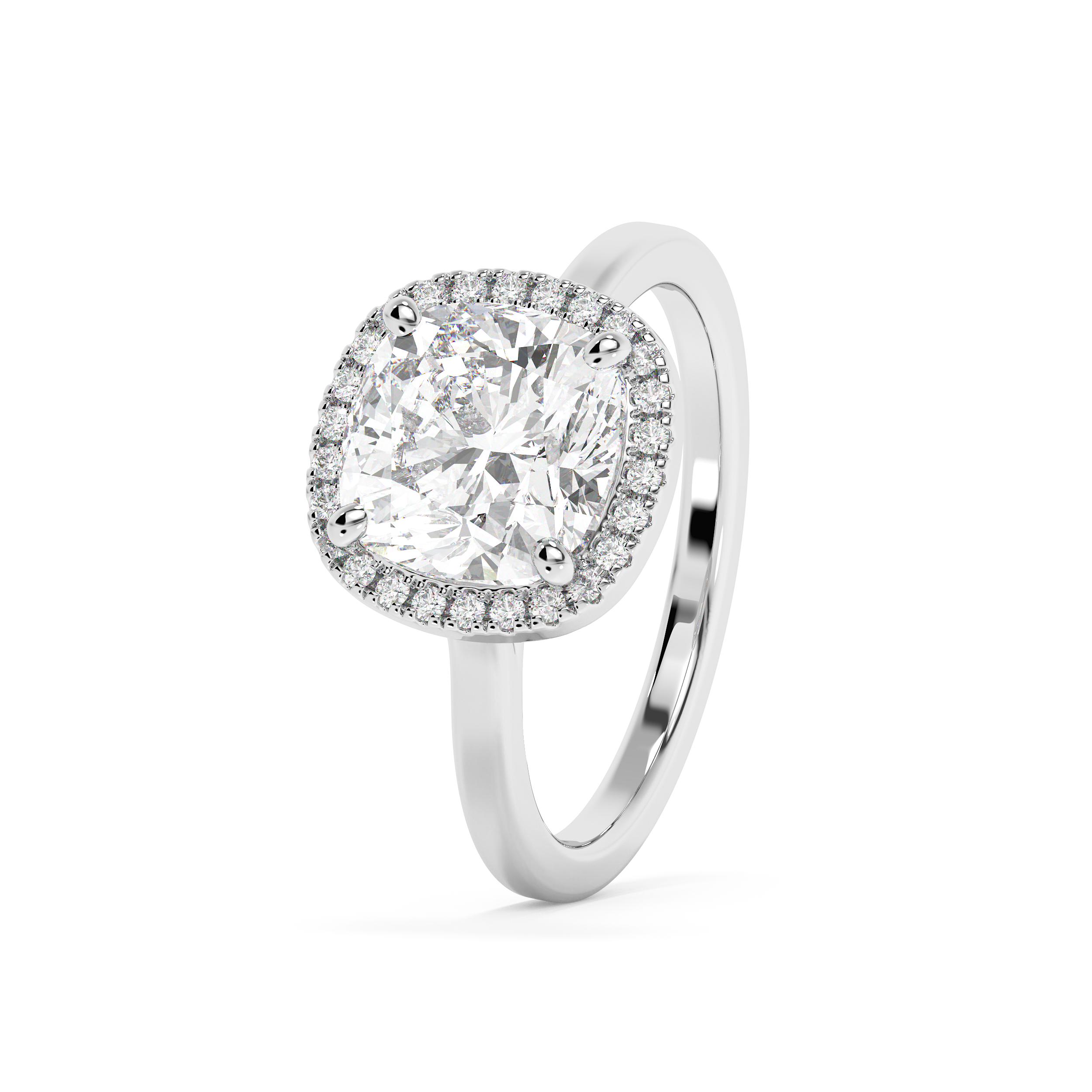 Emerald Solitaire Lab Grown Diamond Engagement Ring