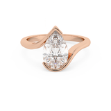 Emerald Solitaire Lab Grown Diamond Engagement Ring