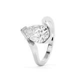 Emerald Solitaire Lab Grown Diamond Engagement Ring