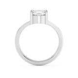 Oval V Shaped Pave Lab Grown Diamond Engagement Ring