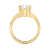 Pear V Shaped Solitaire Lab Grown Diamond Engagement Ring