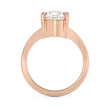 Pear V Shaped Solitaire Lab Grown Diamond Engagement Ring