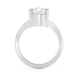 Pear V Shaped Solitaire Lab Grown Diamond Engagement Ring