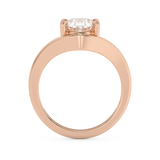 Oval Solitaire Curved Lab Grown Diamond Engagement Ring