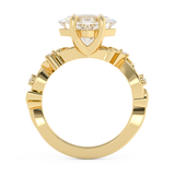 East West Princess Nature Inspired Lab Grown Diamond Engagement Ring