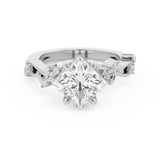 East West Princess Nature Inspired Lab Grown Diamond Engagement Ring