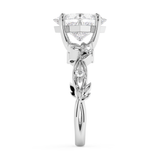 East West Princess Nature Inspired Lab Grown Diamond Engagement Ring