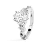 East West Princess Nature Inspired Lab Grown Diamond Engagement Ring