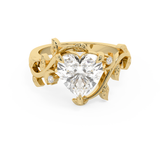 Heart Nature Inspired Lab Grown Diamond Engagement Ring