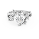 Heart Nature Inspired Lab Grown Diamond Engagement Ring